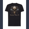 Damska czarna koszulka T-shirt z nadrukiem Rich Skull