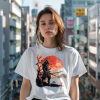 SAMURAI T-shirt biały z nadrukiem