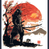 SAMURAI T-shirt biały z nadrukiem