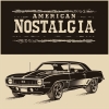 American Nostalgia 01 T-shirt z nadrukiem