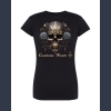 Damska czarna koszulka T-shirt z nadrukiem Rich Skull