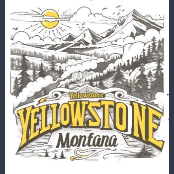 YELLOWSTONE 01 T-shirt z nadrukiem