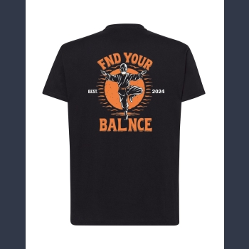 Find Your Balance T-shirt czarny z nadrukiem