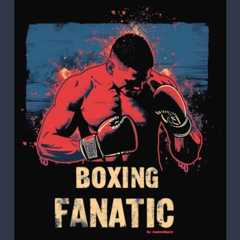 BOXING FANATIC 01 T-shirt z nadrukiem