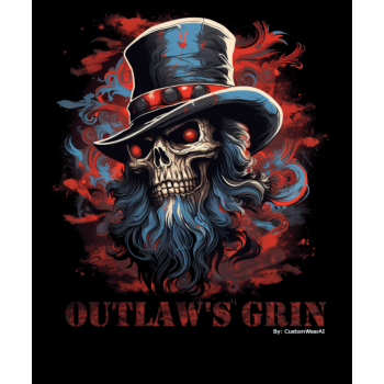 Outlaw's Grin 06 T-shirt czarny z nadrukiem