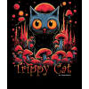 Trippy Cat #1 03 T-shirt z nadrukiem