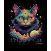 Trippy Cat #2 01 T-shirt z nadrukiem