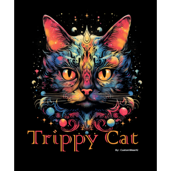 Trippy Cat #2 06 T-shirt z nadrukiem