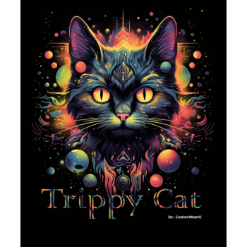 Trippy Cat #2 04 T-shirt z nadrukiem