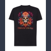 Calavera Colorida 07 T-shirt czarny z nadrukiem