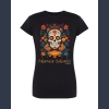 Calavera Colorida 02 T-shirt  czarny z nadrukiem