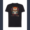 Calavera Colorida 09  T-shirt  czarny z nadrukiem