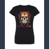 Calavera Colorida 09  T-shirt  czarny z nadrukiem