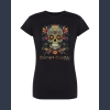 Calavera Colorida 08  T-shirt czarny z nadrukiem