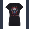 Calavera Colorida 06 T-shirt czarny  z nadrukiem