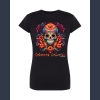 Calavera Colorida 07 T-shirt czarny z nadrukiem