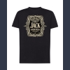 JACK T-shirt czarny z nadrukiem