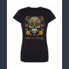 Calavera Colorida 01 T-shirt czarny z nadrukiem