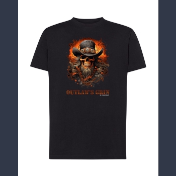 Outlaw's Grin 01 T-shirt  czarny z nadrukiem