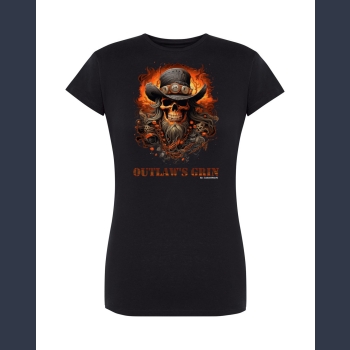 Outlaw's Grin 01 T-shirt  czarny z nadrukiem