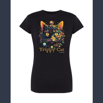 Trippy Cat #2 03 T-shirt z nadrukiem