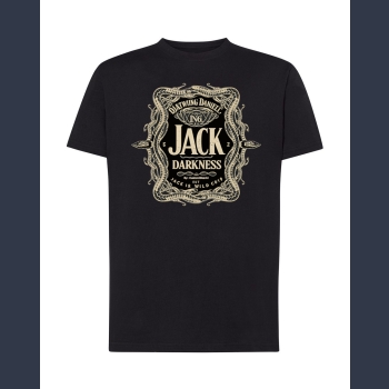 JACK T-shirt czarny z nadrukiem