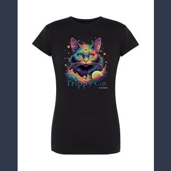 Trippy Cat #2 01 T-shirt z nadrukiem